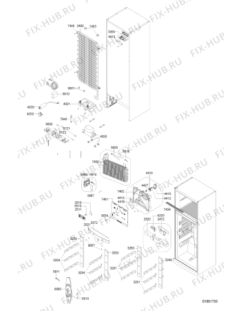 Схема №1 ARC 4440/IX с изображением Пружина для холодильника Whirlpool 481244079294