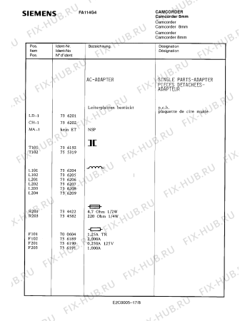 Схема №12 FA114G4 с изображением Сервисная инструкция для видеотехники Siemens 00535292