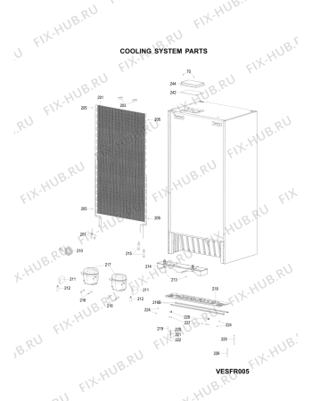 Схема №4 HPSN4TAIN (F105687) с изображением Элемент корпуса для холодильной камеры Indesit C00510368