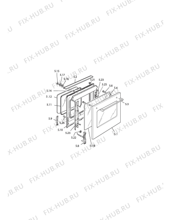 Схема №3 PGX 664 GHI с изображением Крышечка для плиты (духовки) DELONGHI 0236N2786