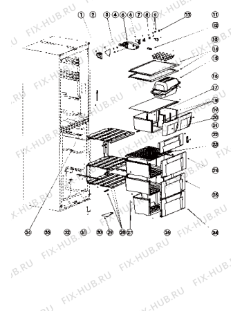 Взрыв-схема холодильника Indesit C236G (F027918) - Схема узла