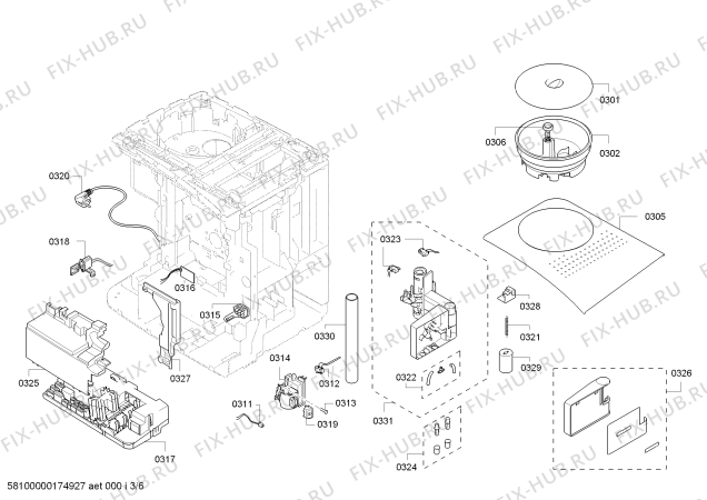 Взрыв-схема кофеварки (кофемашины) Siemens TE803509DE EQ. 8 series 300 - Схема узла 03