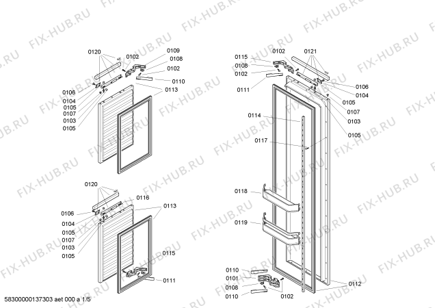 Схема №3 IK364251 с изображением Трансформатор для холодильника Bosch 00488733
