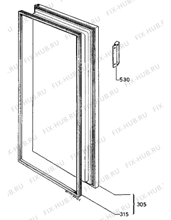 Взрыв-схема холодильника Castor CM2000F - Схема узла Door 003