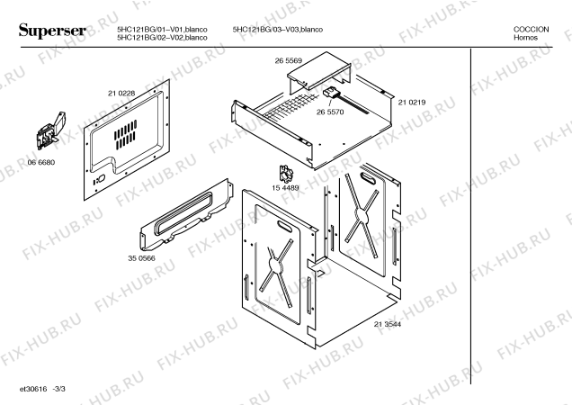 Схема №2 5HC121BG 5DG121BB с изображением Панель для духового шкафа Bosch 00353576