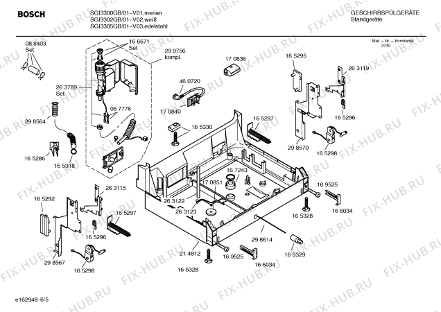 Схема №3 SGI3302GB с изображением Инструкция по эксплуатации для электропосудомоечной машины Bosch 00527609