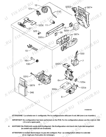 Схема №1 16800 с изображением Модуль (плата) для стиральной машины Aeg 1243040530