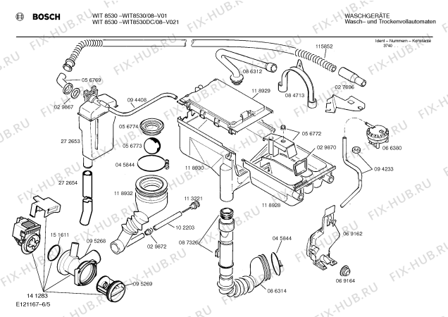 Схема №3 WIT8530DC WIT8530 с изображением Индикация времени для стиралки Bosch 00150457