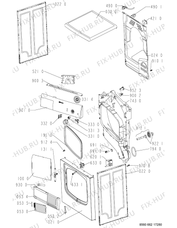 Схема №2 TRKK 6610 с изображением Обшивка для электросушки Whirlpool 480112100151