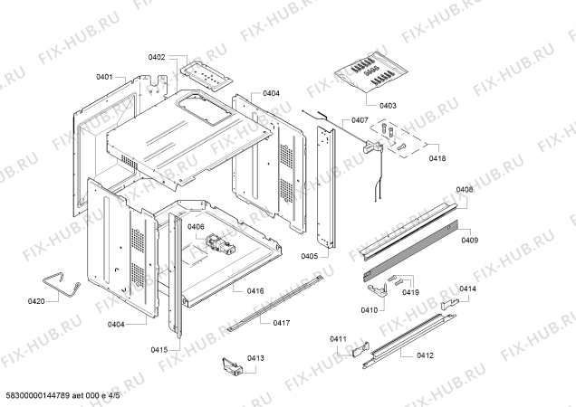 Схема №3 BO250101 с изображением Панель для плиты (духовки) Bosch 00681116