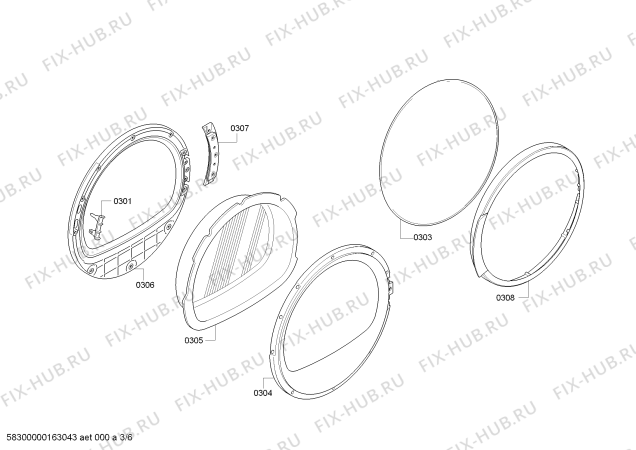 Схема №2 WTW86391 с изображением Кольцо для сушилки Bosch 00706412