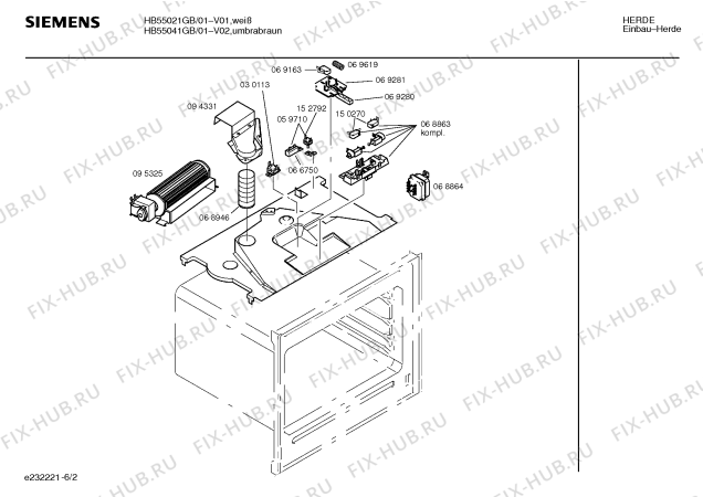 Схема №4 HB55021GB с изображением Инструкция по эксплуатации для духового шкафа Siemens 00519328