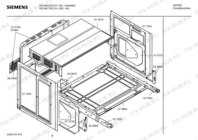 Схема №3 HE784570C с изображением Инструкция по эксплуатации для плиты (духовки) Siemens 00589731