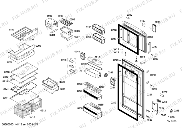 Схема №3 KD49NP73 с изображением Кнопка для холодильной камеры Bosch 00613269