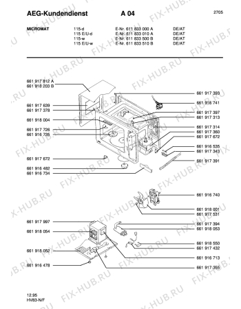 Взрыв-схема микроволновой печи Aeg MC 115 E/U-D - Схема узла Section3