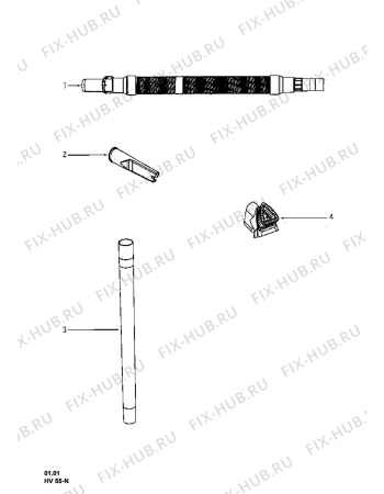 Взрыв-схема пылесоса Electrolux Z4383 - Схема узла Accessories