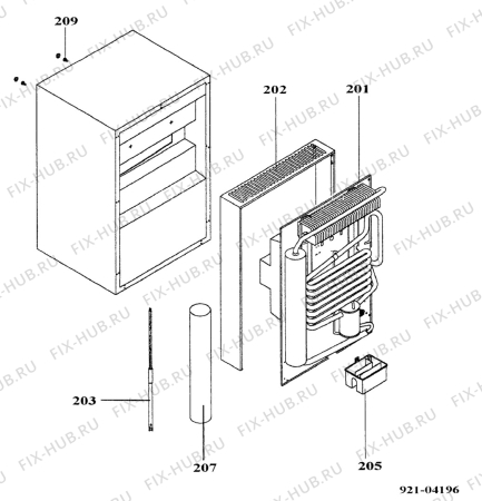 Взрыв-схема холодильника Electrolux EA4200 - Схема узла Cooling generator