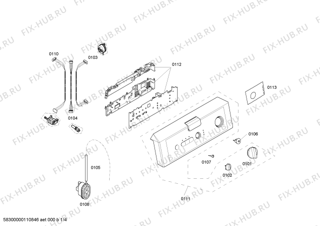 Схема №3 WOL100A Jubilee EXCLUSIV WOL100A с изображением Панель управления для стиральной машины Bosch 00362203