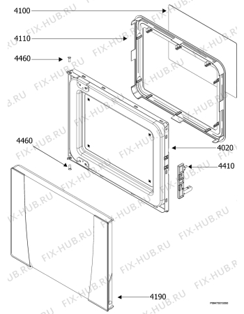 Взрыв-схема микроволновой печи Juno Electrolux JMW1060W - Схема узла Section 2