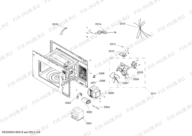 Схема №3 HMT72G654 с изображением Панель для свч печи Bosch 11002487