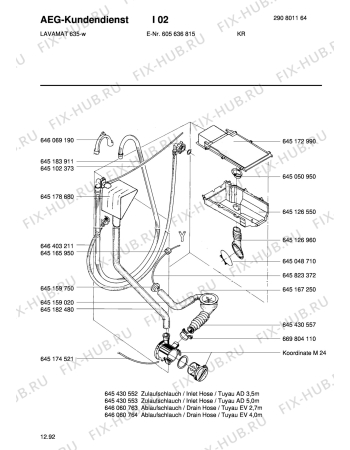 Взрыв-схема стиральной машины Aeg LAV635 - Схема узла Hydraulic System 272