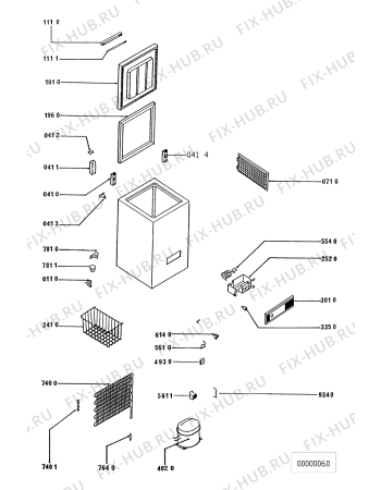 Схема №1 AFE913EIRE AFE 913 с изображением Крышечка для холодильника Whirlpool 481945919333