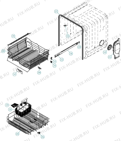 Взрыв-схема посудомоечной машины Gorenje STR606   -White FS (900001330, DW20.5) - Схема узла 02