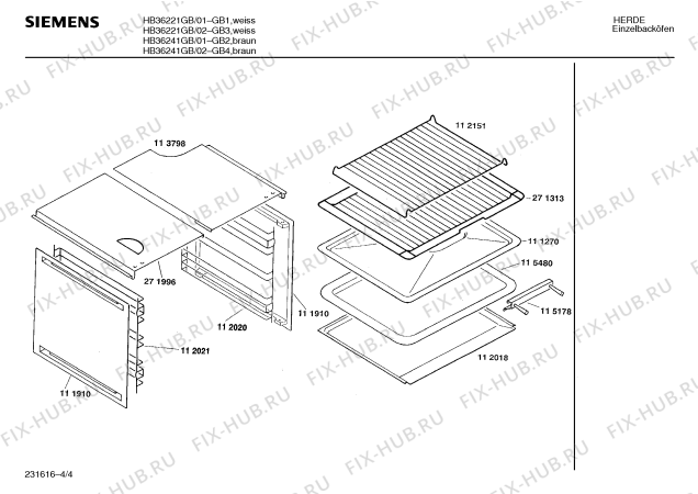 Взрыв-схема плиты (духовки) Siemens HB36221GB - Схема узла 04