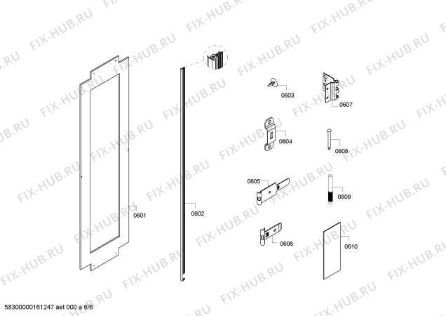 Схема холодильника Siemens FI18NP31 - Схема узла 06 Взрыв-схема холодильника Siemens FI18NP31 - Схема узла 06