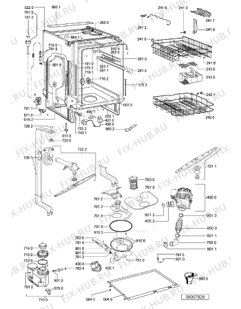 Схема №2 ADL 349/2 с изображением Панель для электропосудомоечной машины Whirlpool 480140101695
