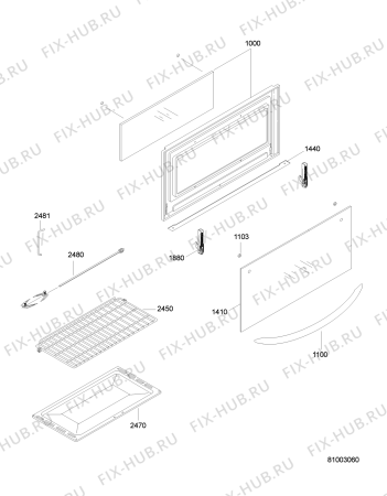 Схема №1 ACM 930 IX с изображением Кнопка для плиты (духовки) Whirlpool 480121101539