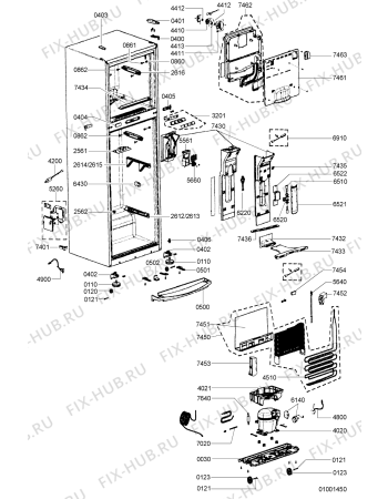 Схема №2 WBM 501 WH с изображением Дверка для холодильной камеры Whirlpool 481241828729