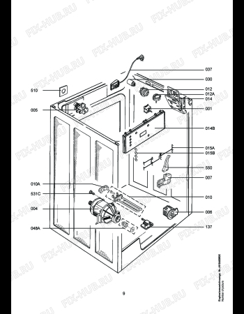 Взрыв-схема стиральной машины Aeg LAV7456 - Схема узла Electrical equipment 268