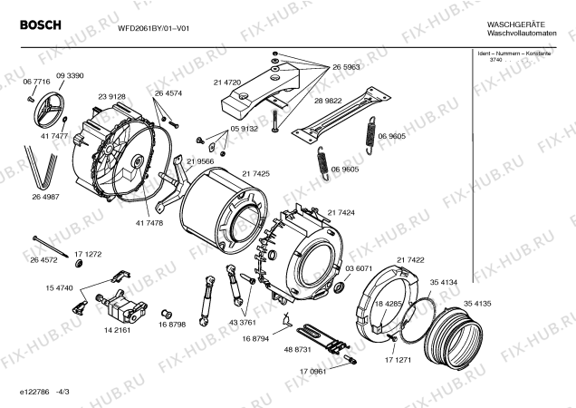 Схема №4 WFD2061BY BOSCH WFD 2061 с изображением Инструкция по эксплуатации для стиральной машины Bosch 00591486