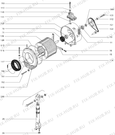 Взрыв-схема стиральной машины Gorenje WI73110 (345937, LC6E) - Схема узла 02