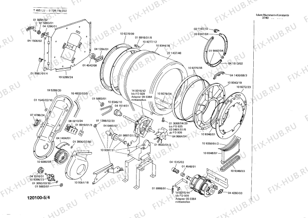 Схема №2 CT0445 с изображением Спиральный нагреватель для сушилки Bosch 00080210