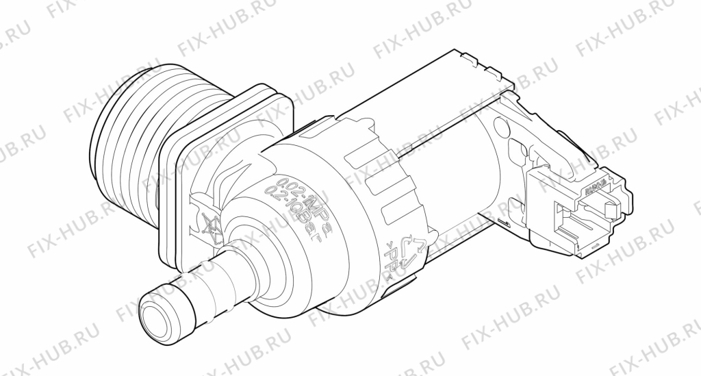 Большое фото - Входной вентиль для посудомойки Bosch 00628334 в гипермаркете Fix-Hub