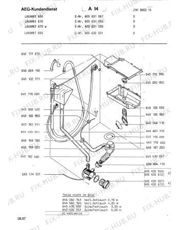 Взрыв-схема стиральной машины Aeg LAV670 W - Схема узла Hydraulic System 272