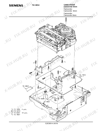 Схема №15 FA146G4 с изображением Кронштейн для видеоэлектроники Siemens 00757415