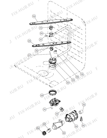 Взрыв-схема посудомоечной машины Gorenje DFUD042 US   -SS BiH #DFUD042-DSS (900001215, DW20.3) - Схема узла 03