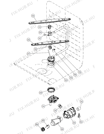 Взрыв-схема посудомоечной машины Gorenje DFUD042 US   -SS BiH #DFUD042-PSS (900001217, DW20.3) - Схема узла 03