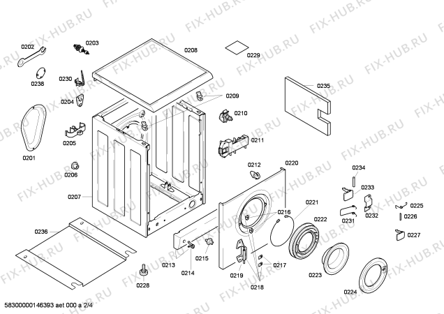 Схема №3 WM22000TI EXTRA50 с изображением Накопительная емкость для помпы для стиральной машины Siemens 00484127