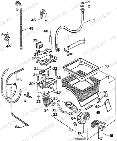 Взрыв-схема стиральной машины Zanussi ZC823X - Схема узла W30 Water details  D