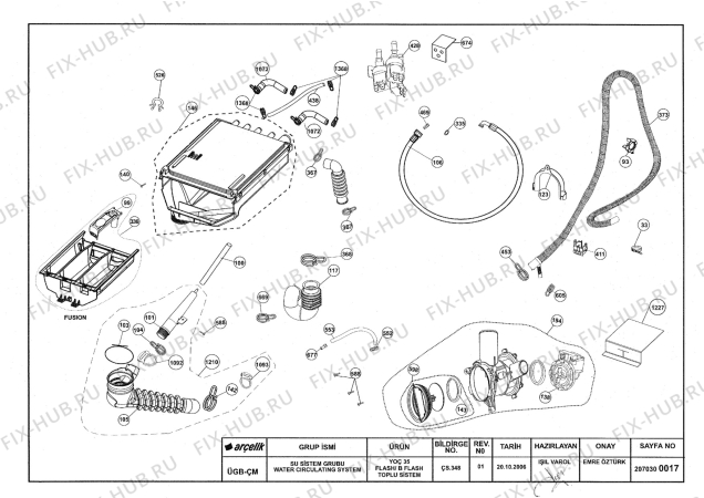 Схема №5 BEKO WM 5358T (7116581100) с изображением Инструкция по обслуживанию для стиральной машины Beko 2810540149