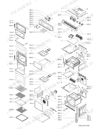 Схема №1 AKZ 177/WH с изображением Субмодуль для плиты (духовки) Whirlpool 481221458405