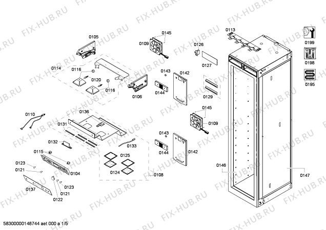 Схема №3 K7961X0 с изображением Кабель для холодильника Bosch 00650792