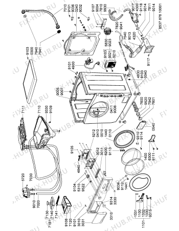 Схема №2 AWG 876-D CE с изображением Декоративная панель для стиралки Whirlpool 481246469199