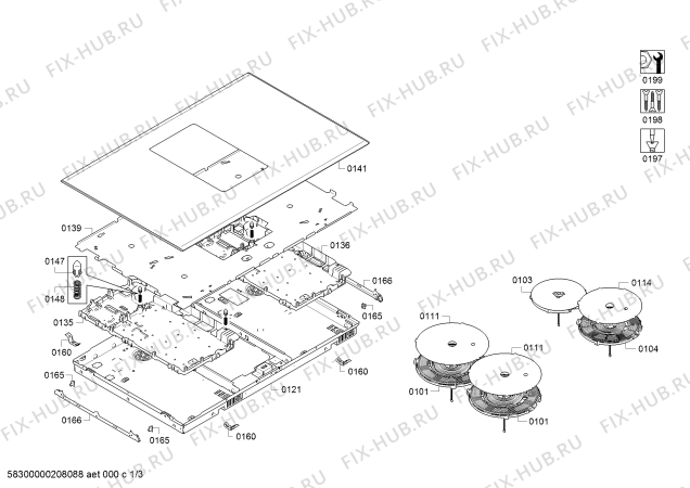 Схема №3 PVS895F21E с изображением Стеклокерамика для плиты (духовки) Bosch 00717664