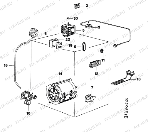 Взрыв-схема стиральной машины Zoppas PL5T - Схема узла Section 5