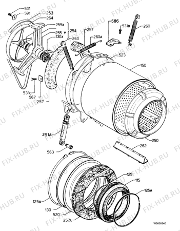 Взрыв-схема стиральной машины Juno JWT8010 - Схема узла Drum